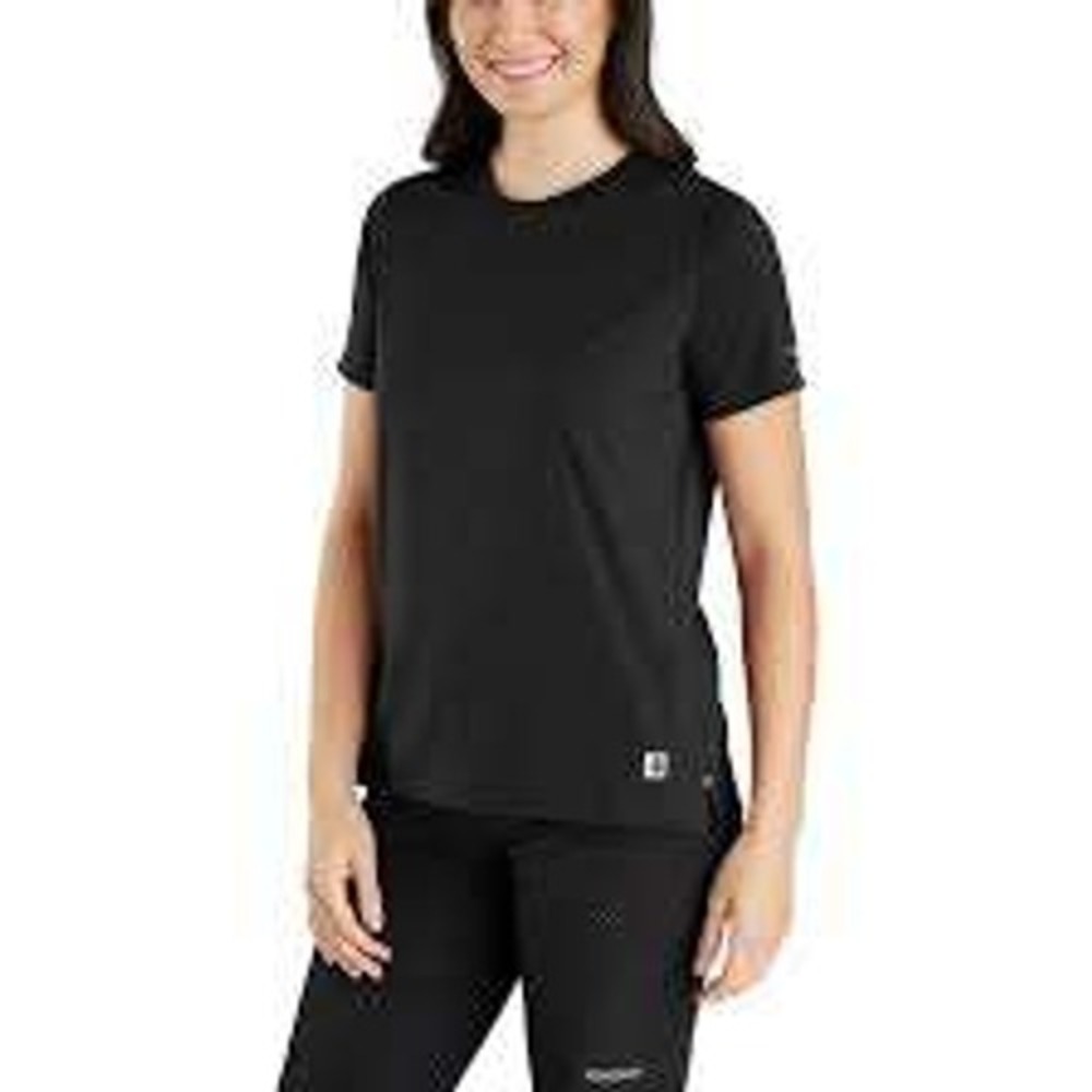 Carhartt Womens LWD T-Shirt Black Sz M Short Sleeve Relaxed Casual Work Utility